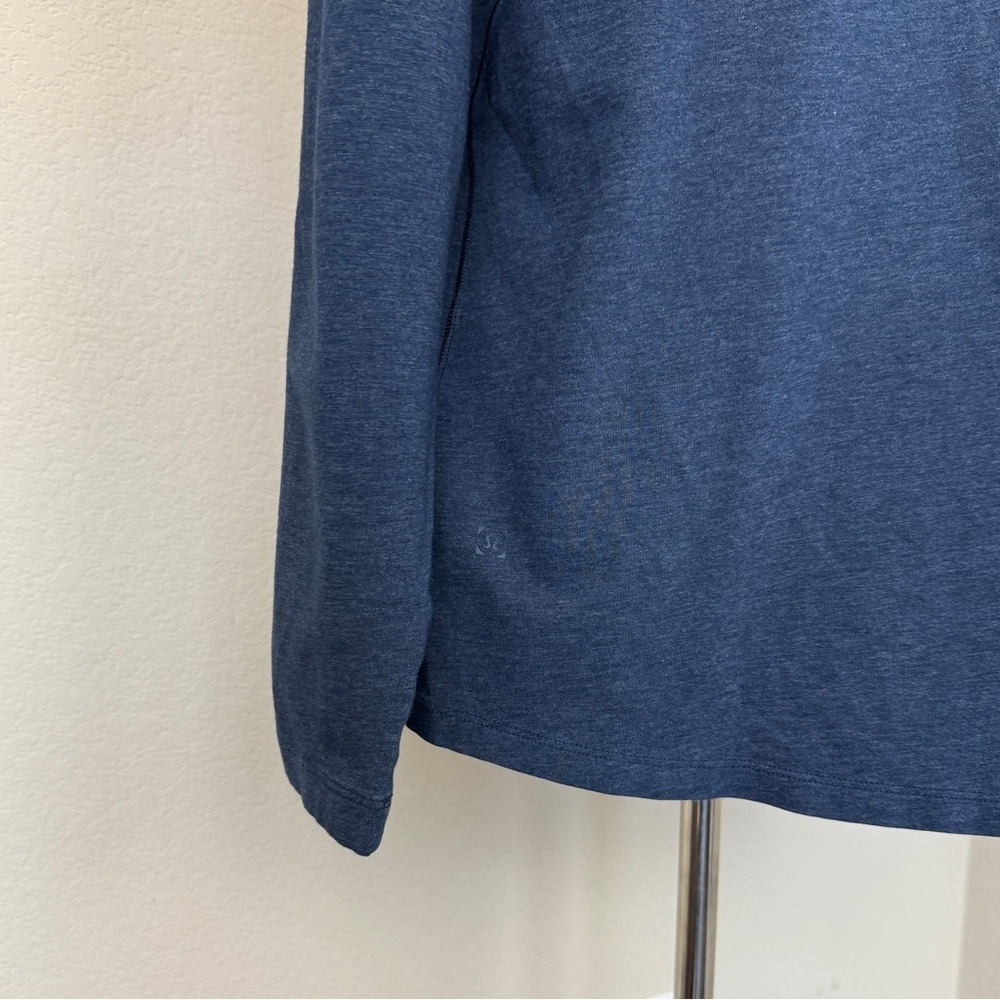 Lululemon Men’s 5 Year Basic Long Sleeve Size XL Heathered Nautical Navy - Picture 7 of 8
